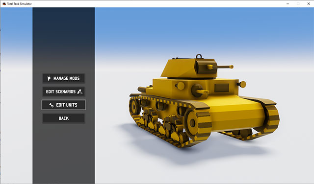 Total Tank Simulator giới thiệu Unit Editor - công cụ thiết kế đơn vị quân và tùy chỉnh sáng tạo