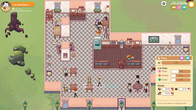 Cat Cafe Manager là game quản lý quán cà phê mèo cực dễ thương