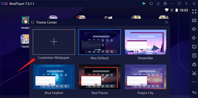 Thoải mái upload hình nền và thay đổi trên NoxPlayer mới