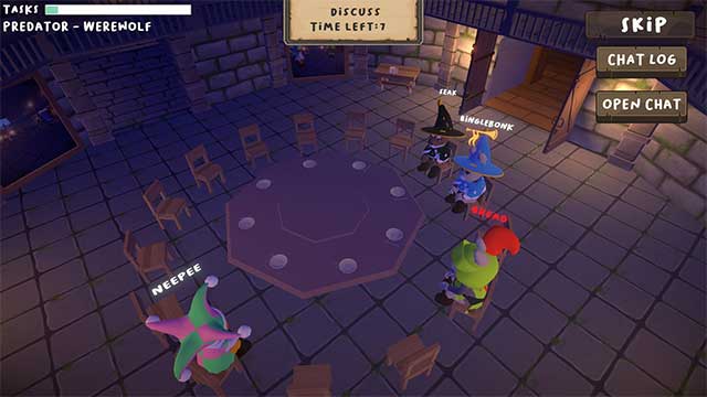 1 - 3 người chơi sẽ trở thành kẻ săn mồi, những người còn lại sẽ trở thành con mồi