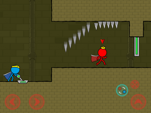 Giúp chàng Lửa và cô gái Nước thoát khỏi mê cung trong game Red & Blue Stickman