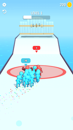 Xây dựng đội quân của mình trở nên đông đảo trong game Crowd Fight 3D 