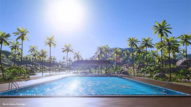 Xây dựng các khu vực cần thiết (lễ tân, nhà hàng, hồ bơi,...)