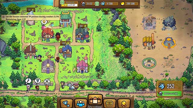 Xây dựng ngôi làng quái thú trong game Hero Park