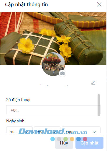 Cập nhật thông tin cá nhân