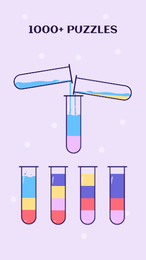 SortPuz có hơn 1000 câu đố phân loại nước màu thú vị