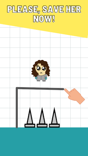 Rescue The Girl là game giải đố yêu cầu bạn vẽ để bảo vệ cô gái