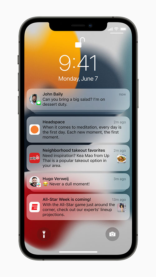 Hệ thống thông báo trên iOS 15 mới thông minh hơn
