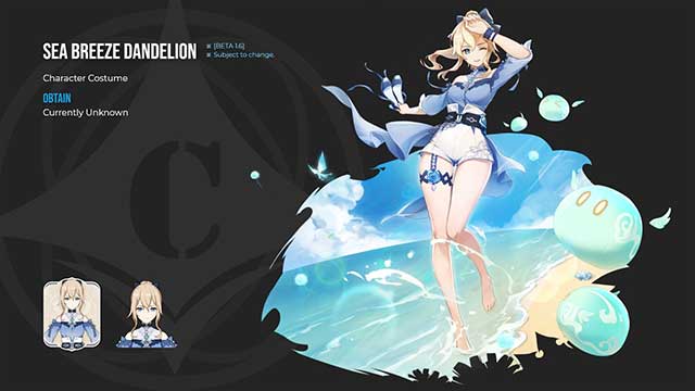 Trang phục Sea Breeze Dandelion hiện đã có thể mua trong cửa hàng game