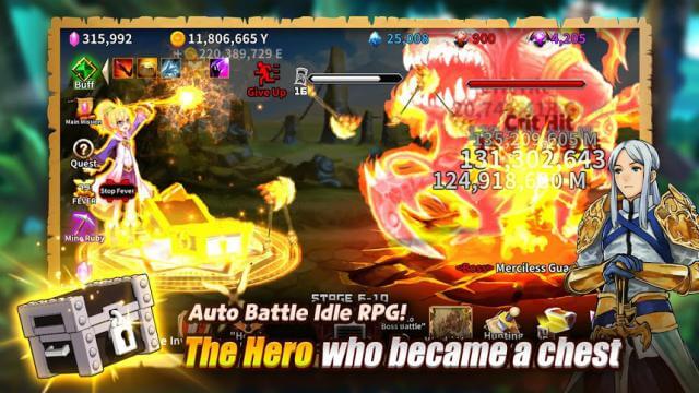 Tham gia các trận chiến tự động cùng chiếc rương bị nguyền trong game The Chest: A Cursed Hero