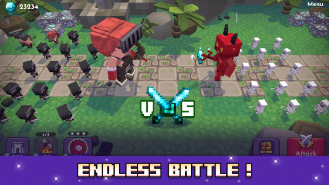 Tham gia các trận chiến phòng thủ bất tận trong game Block Warriors