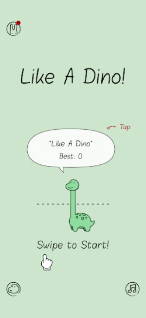 Nuôi lớn chú khủng long trong game Like A Dino 