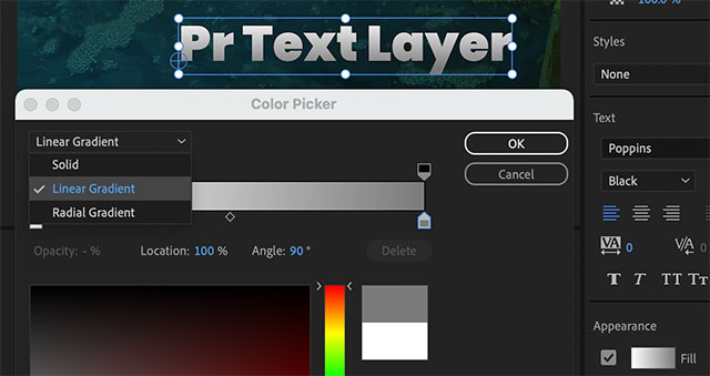 Thêm hiệu ứng đồ họa cho text với tính năng Text Gradient mới