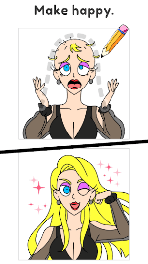 Vẽ tranh và giúp cô gái trở nên xinh đẹp trong game Draw Happy Beauty 