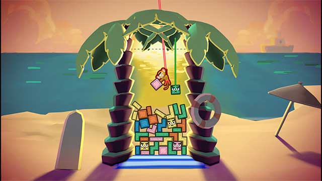 Đu dây để ghép các khối giống nhau và giải cứu bạn bè