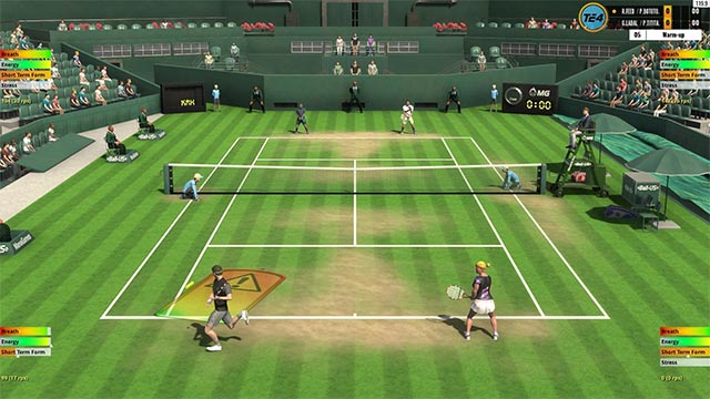 Chọn chế độ chơi đơn, đôi hoặc 3 trong Tennis Elbow 4 game