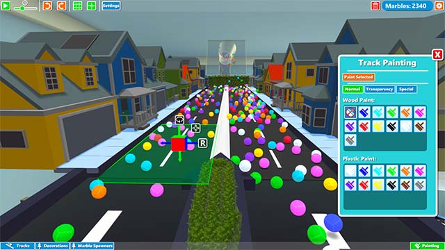 Thoải mái trang trí đường đua trong game Marble World
