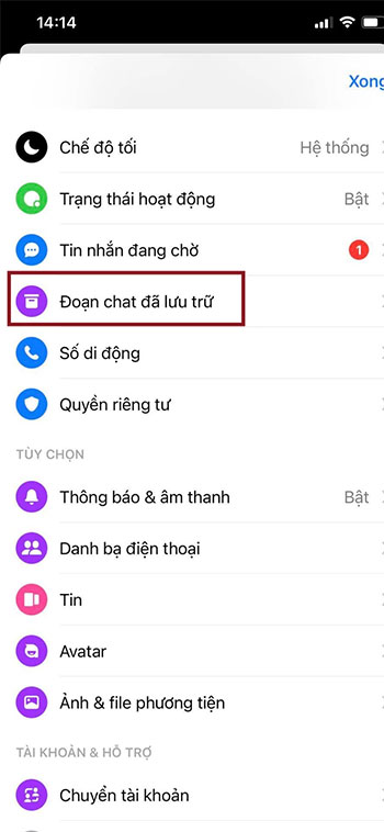 Cach giau tin nhan nhay cam tren Messenger 2*269003