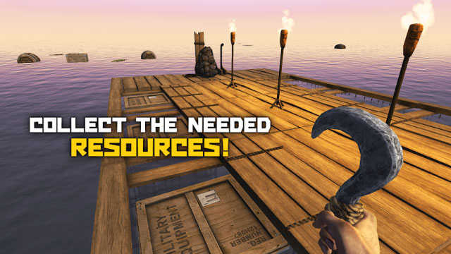 Thu thập các tài nguyên để sinh tồn trong game Survival & Craft