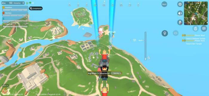 Chọn vị trí hạ cánh trên bản đồ Sausage Man