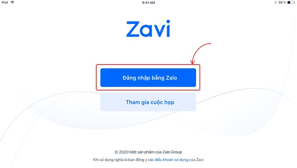 Đăng nhập Zavi bằng Zalo
