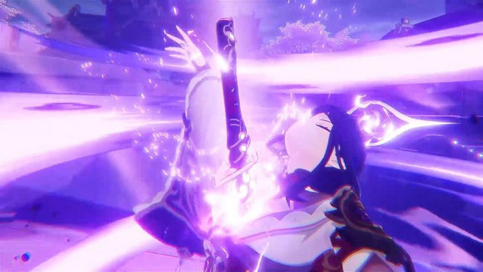 Baal triệu hồi một cây kiếm từ chính cơ thể cô ấy