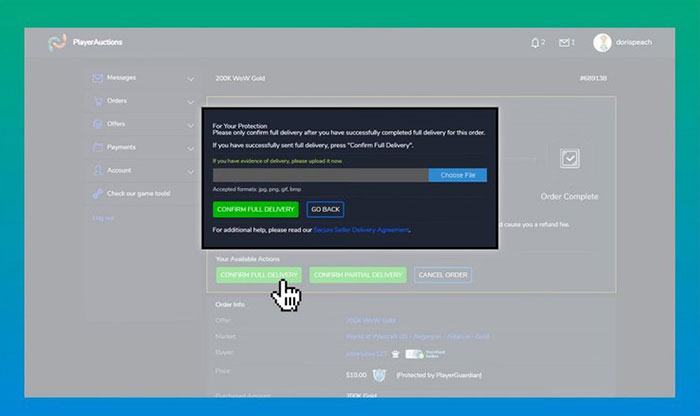 Quay hoặc chụp ảnh màn hình các giao dịch để đề phòng các tranh chấp có thể xảy ra trong tương lai