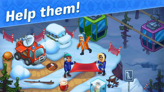 Giúp đỡ người dân trong thị trấn với các vấn đề khác nhau trong game Rescue Dash