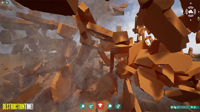 Chọn 1 trong nhiều dụng cụ có sẵn để phá hủy nhà trong Destruction Time