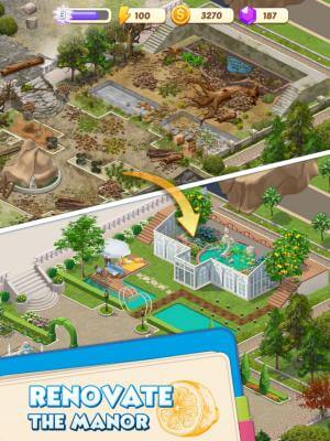 Cải tạo sinh thự trong game Sunny House 