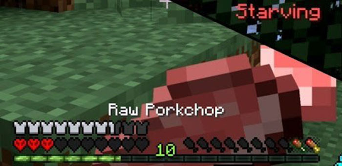 Thức ăn có ở mọi nơi trong Minecraft nên nếu chết vì đói là một trong những lý do khá ngốc nghếch