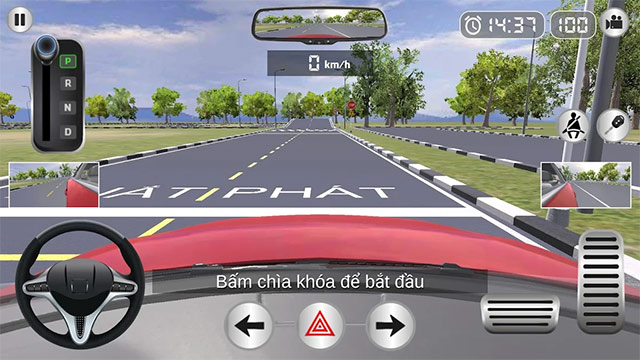 Giao diện chính Học Sa Hình GPLX 3D