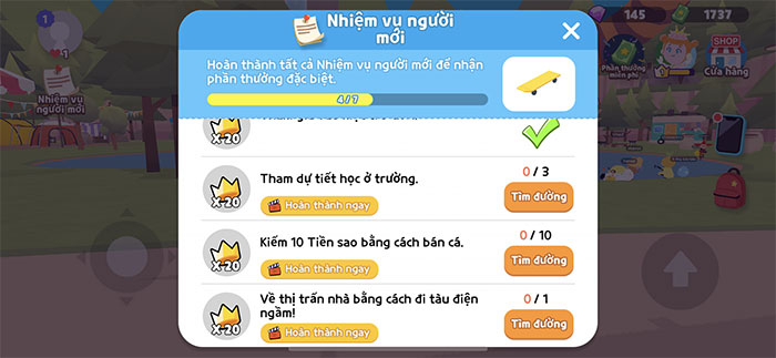 Biểu tượng Ghi chú cho người chơi biết các nhiệm vụ cần hoàn thành