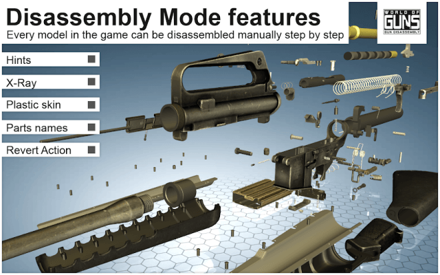 Tháo rời từng bộ phận và tìm hiểu cấu tạo của súng trong game World of Guns: Gun Disassembly