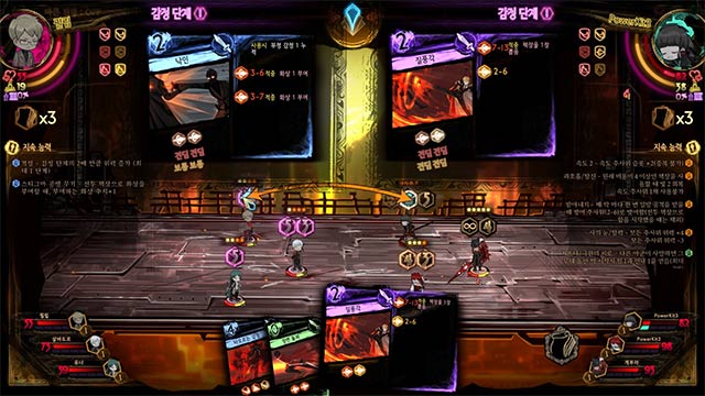 Sử dụng thẻ bài và xúc xắc trong cuộc chiến của Library Of Ruina game