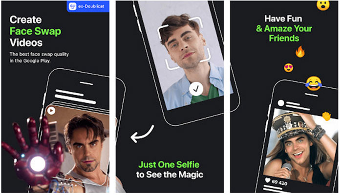 Reface cho phép người dùng ghép mặt vào bất kỳ video nào