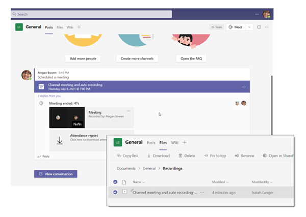 Tự động ghi lại cuộc họp với tính năng mới trên Teams