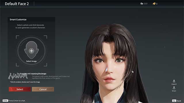 Chọn mục Smart Customisation để ghép mặt bạn vào nhân vật