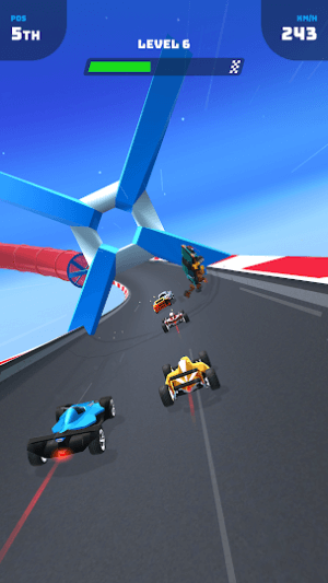 Cạnh tranh tốc độ với các đối thủ khác trong game Race Master 