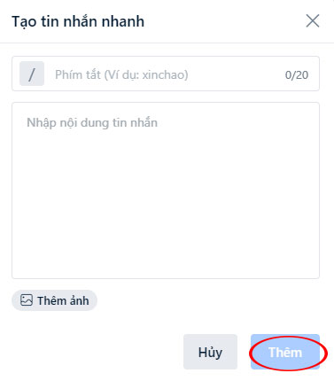 Nội dung tin nhắn tự động