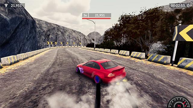 Thể hiện kỹ thuật drift trên những cung đường đua của Drift King
