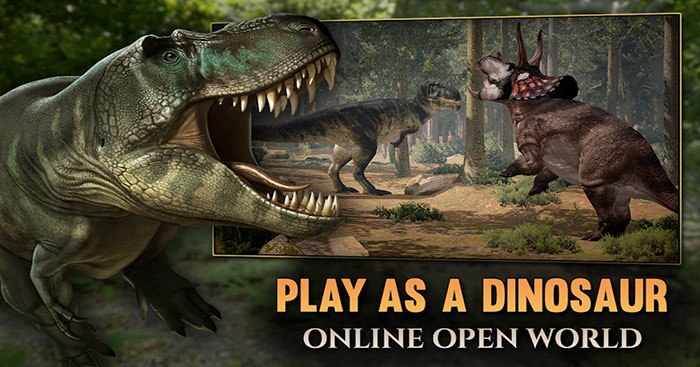 Bạn vào vai một con khủng long trong một thế giới mở trực tuyến của game Path of Titans