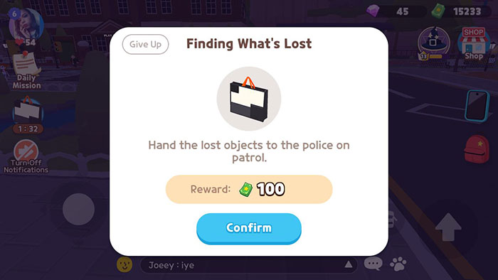 Với mỗi đồ vật hoặc cún con được tìm thấy, người chơi sẽ nhận 100 ngôi sao