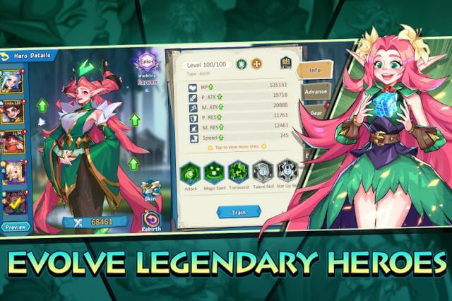 Phát triển các anh hùng huyền thoại