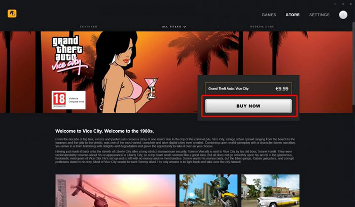 Hướng dẫn tải xuống và cài đặt GTA Vice City trên máy tính Windows