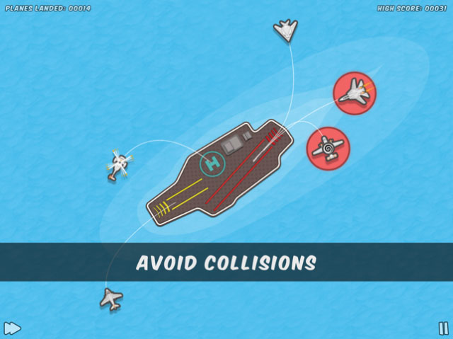 Điều hướng máy bay để tránh va chạm trong game Planes Control