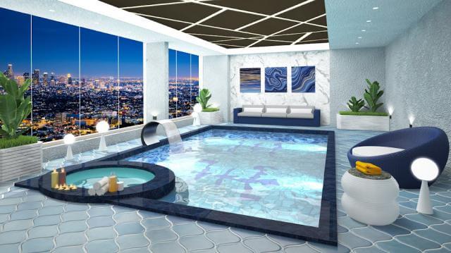 Thiết kế bể bơi và nhiều khu vực khác