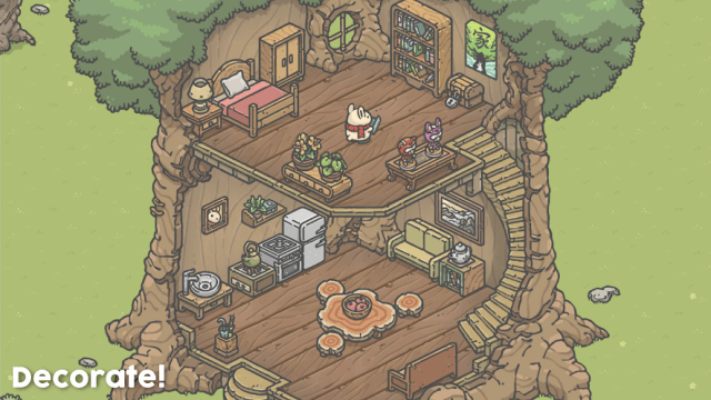 Mua đồ nội thất và trang trí nhà cho thỏ trong game Tsuki's Odyssey