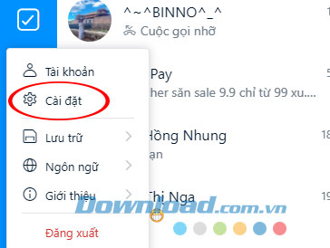 Cài đặt tin nhắn trên Zalo
