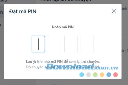 Nhập mã pin